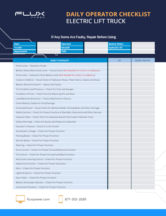 Daily Operator Checklist PDF