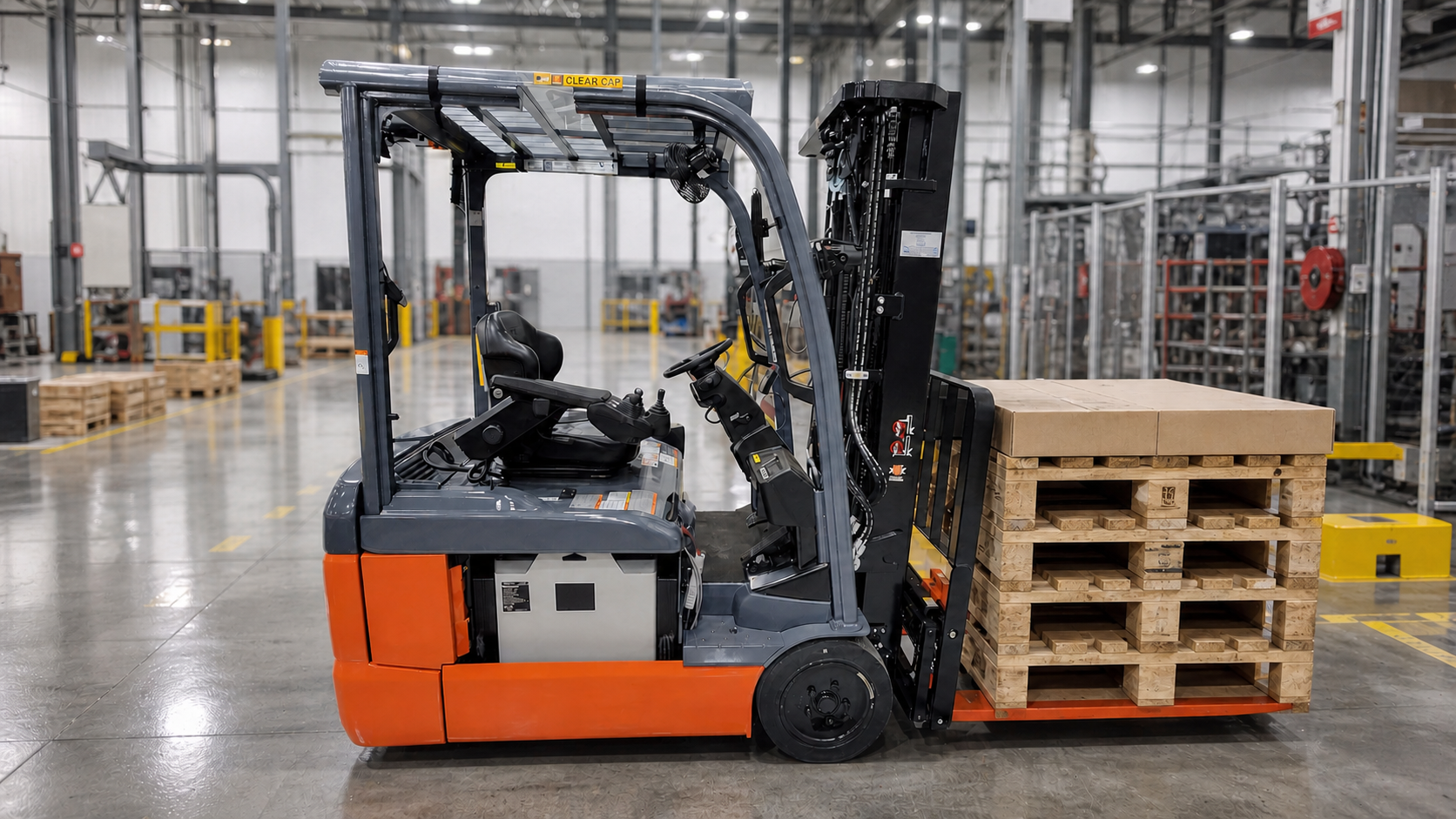 Forklift Pallet Picking in Manufacturing Facility-1