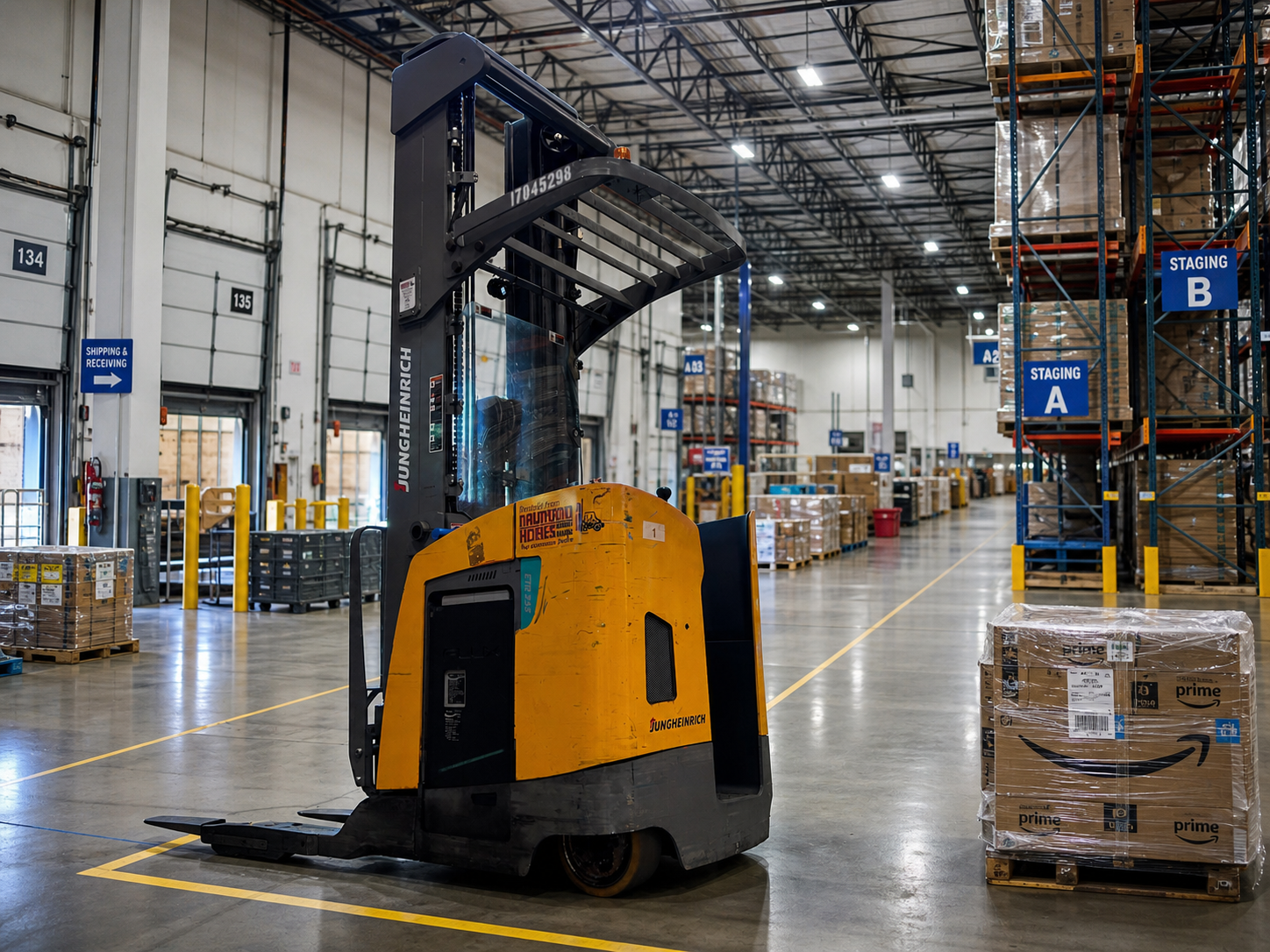 Forklift in Ecommerce Fulfillment Center