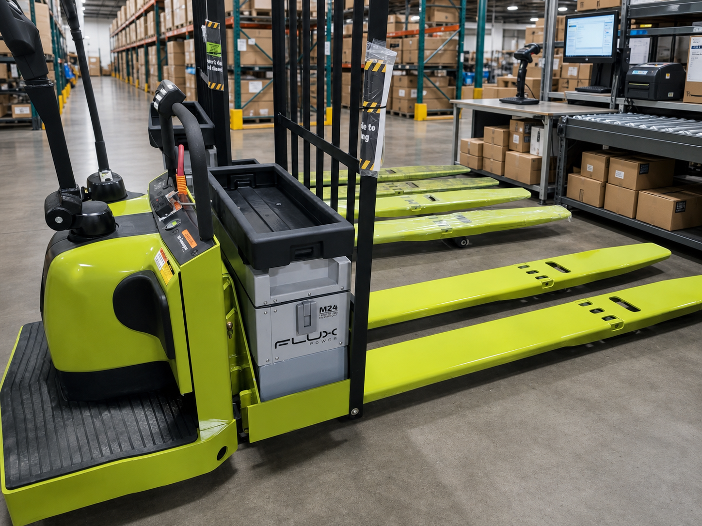 Forklift in Ecommerce Retail Facility