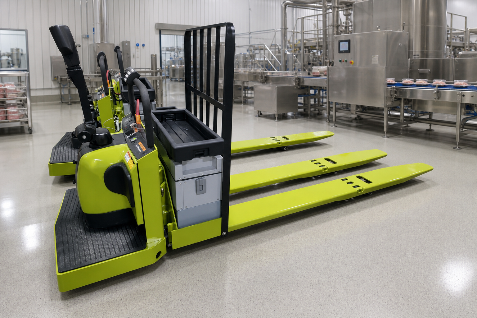 Forklift in Food Processing Facility