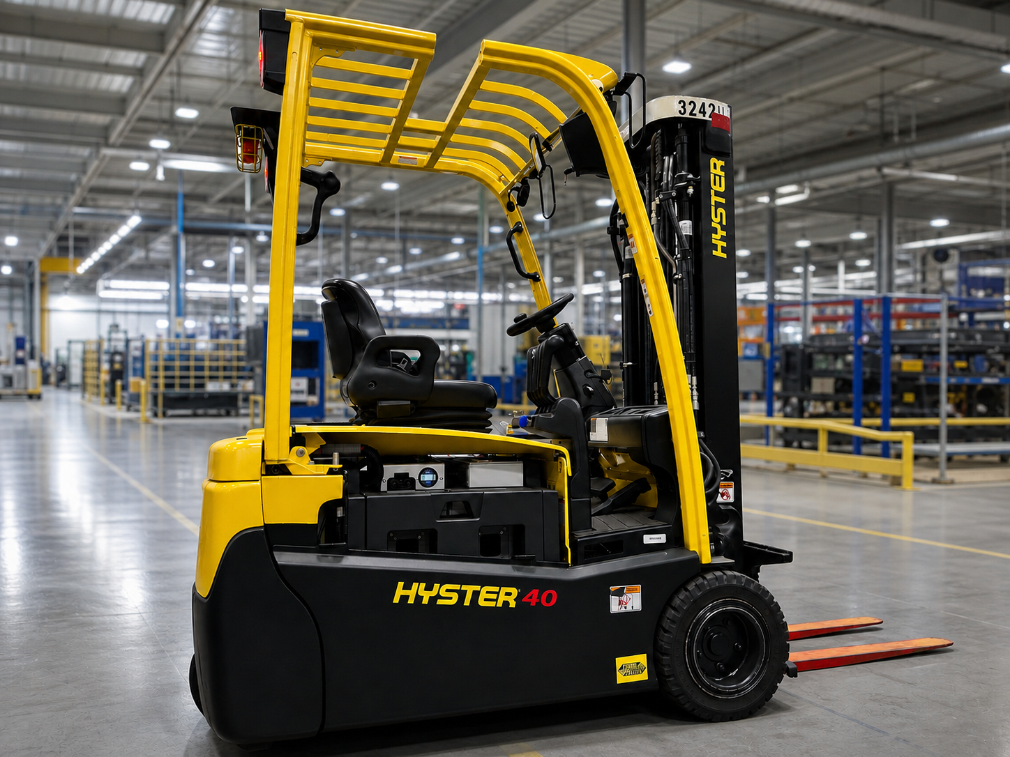 Forklift in Manufacturing Facility